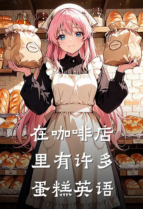 在咖啡店里有许多蛋糕英语